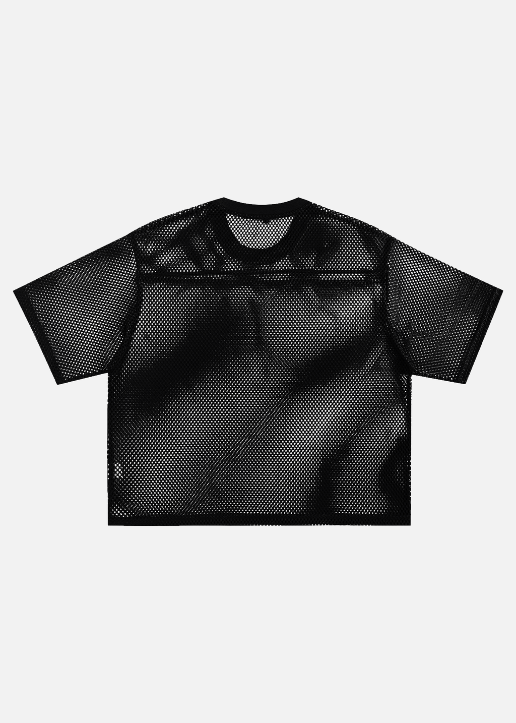 Mirage Black See-Through Boxy Net T-Shirt