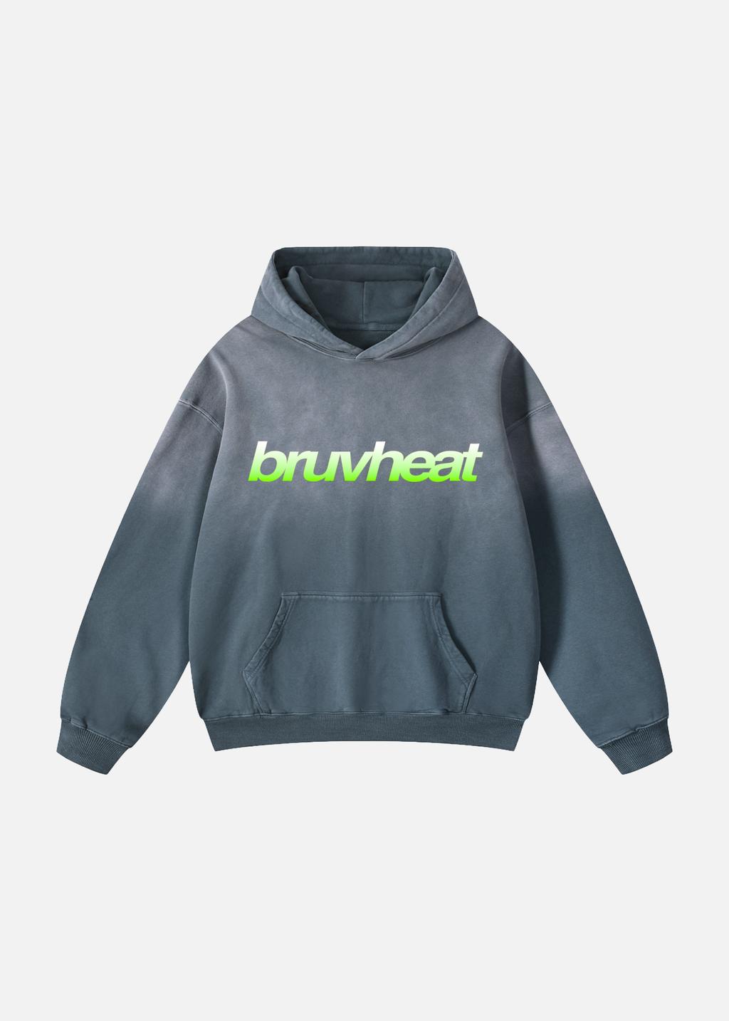 Aspen Heavyweight Sunfade Grey Blue Oversized Hoodie
