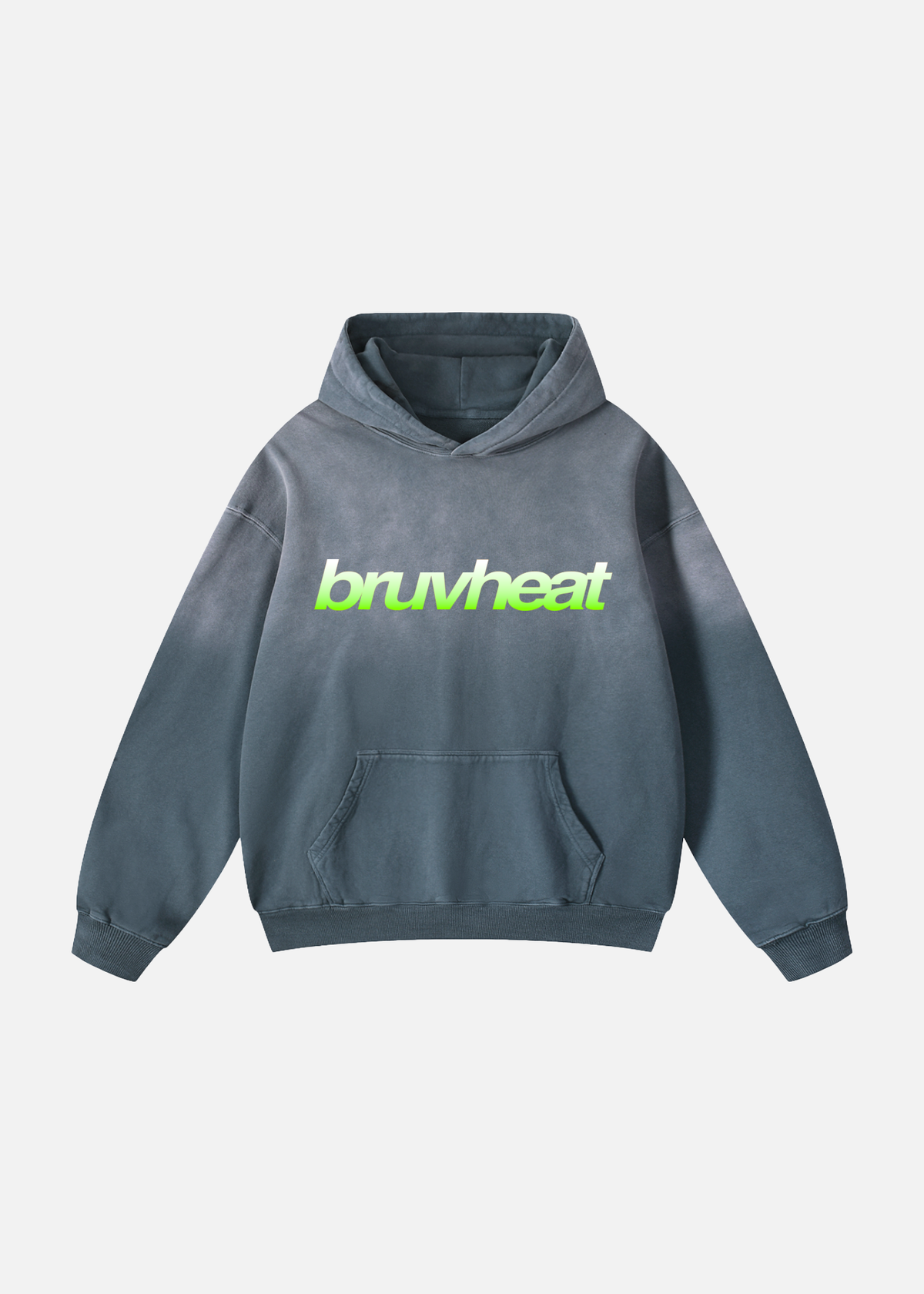 Aspen Heavyweight Sunfade Grey Blue Oversized Hoodie