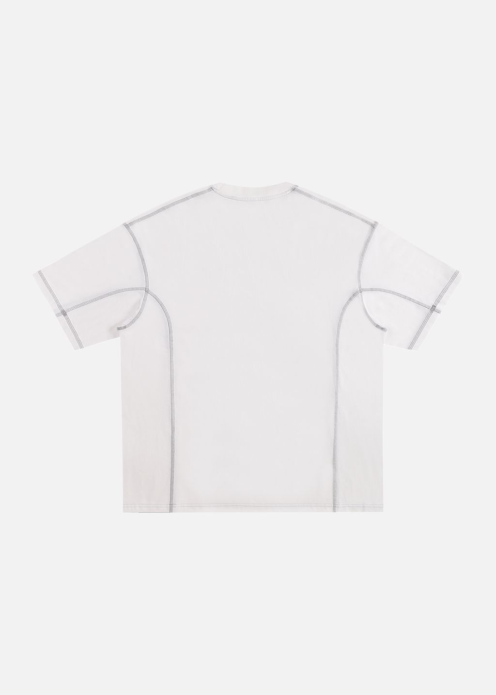 Mercer White Contrast-Stitched Cotton T-Shirt