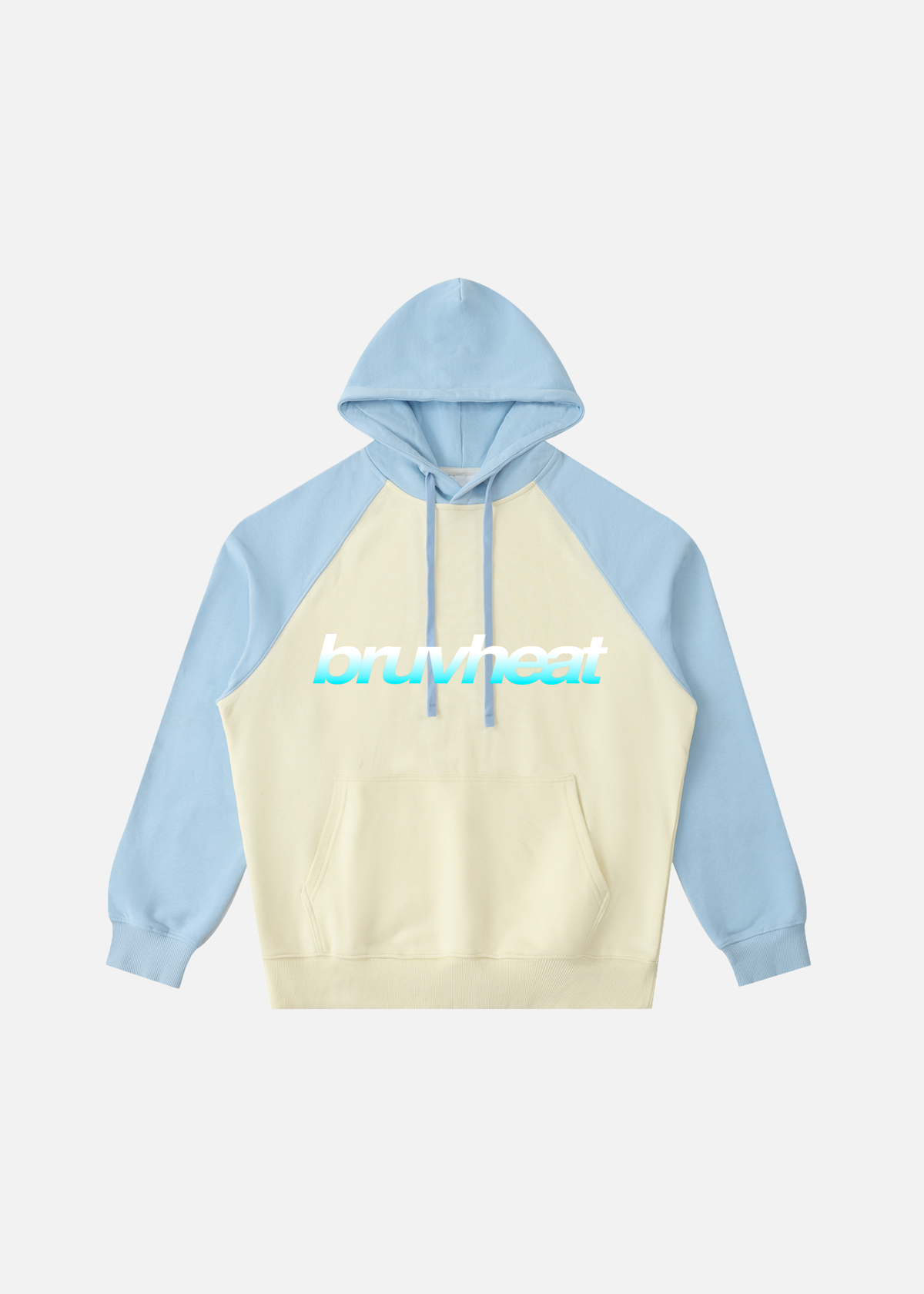 Malibu Apricot & Sky Blue Raglan Hoodie