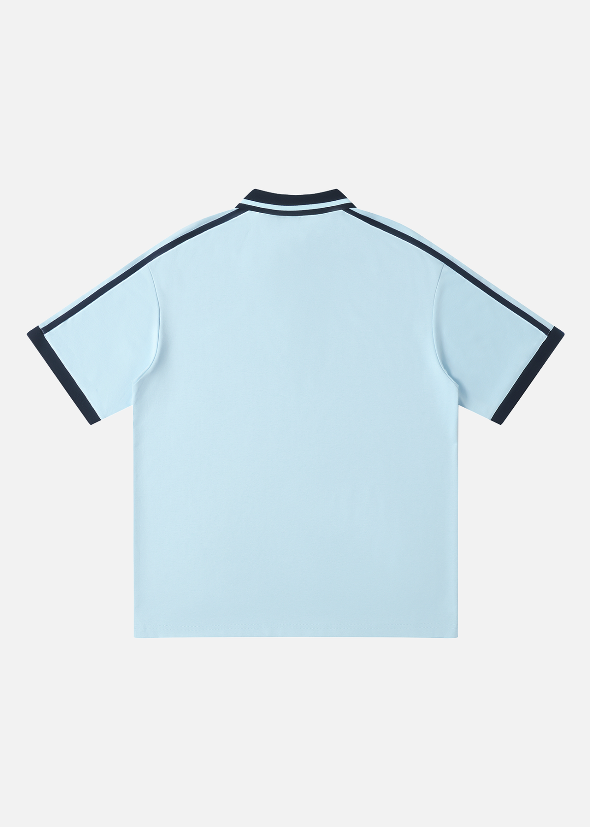 Avalon Sky Blue Contrast-Piping Polo Shirt