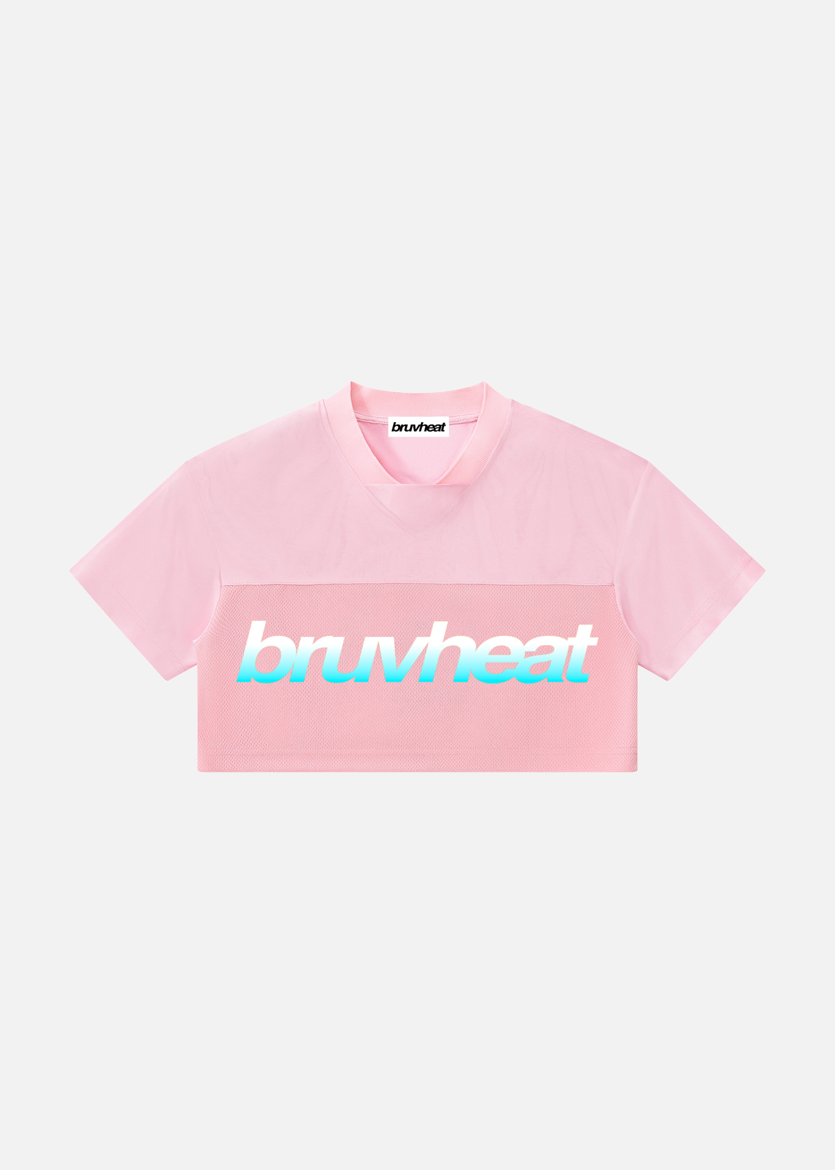 Solana Pink Paneled V-Neck Cropped Soccer Jersey