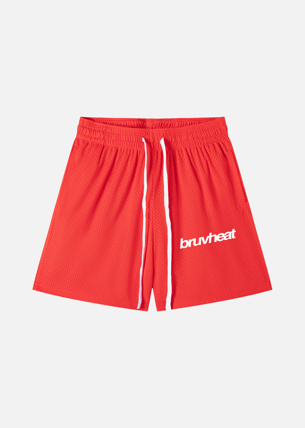 Brody Orange Mesh Drawstring Shorts