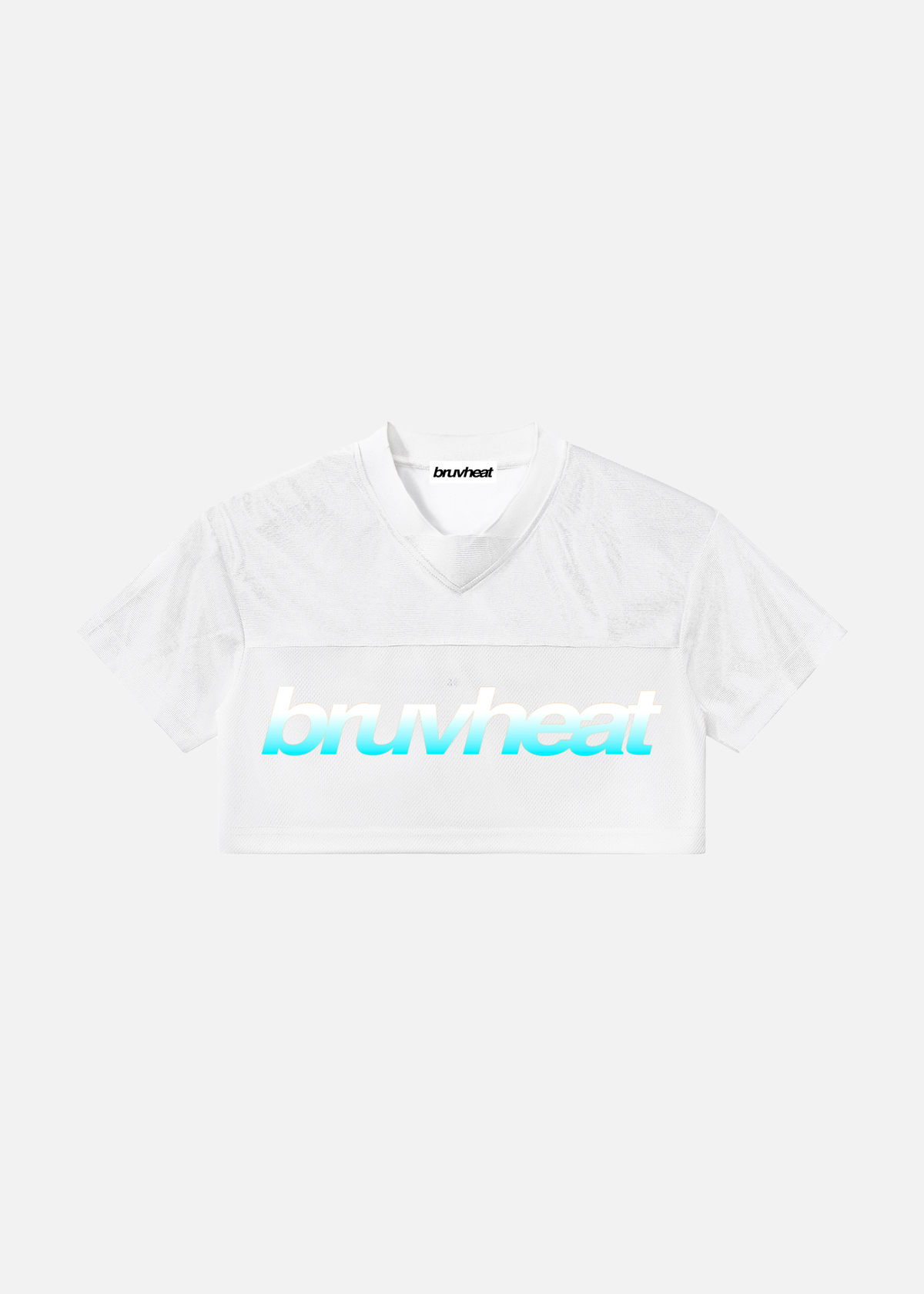 Solana White Paneled V-Neck Cropped Soccer Jersey