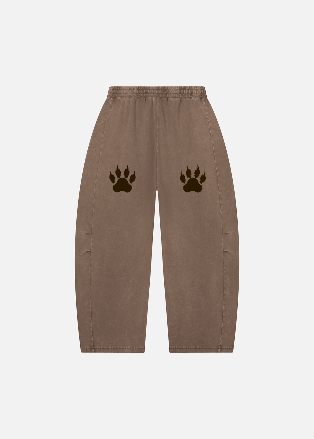 Tahoe Mineral Wash Coffee Barrel-Leg Pants