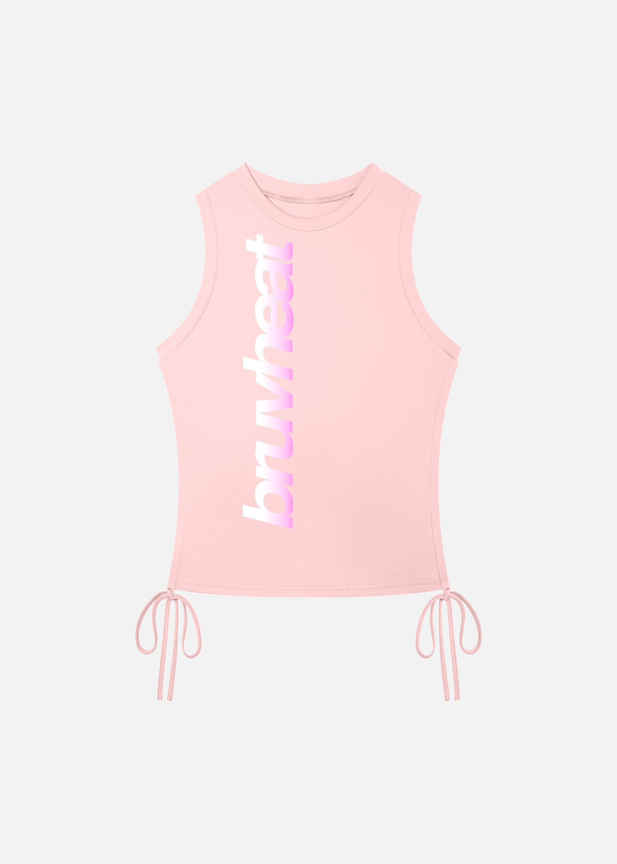 Oceanside Pink Drawstring Crop Tank Top
